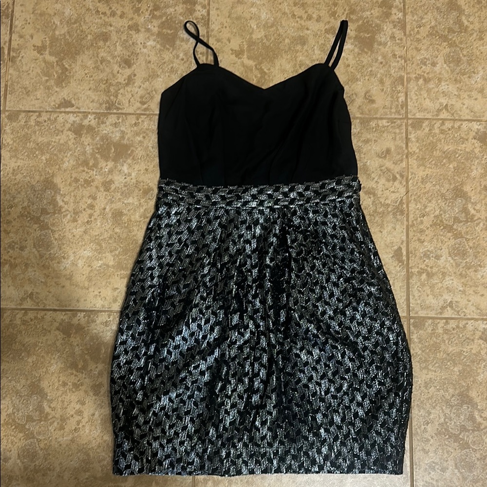 BCBGeneration Black and Silver Dress